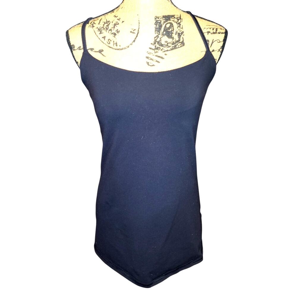 Lululemon "Dancing Warrior" Women's Strappy Criss-Cross Athletic Tank Top Black